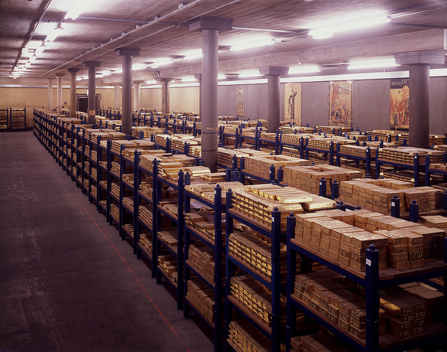 Gold vaults at the Bank of England