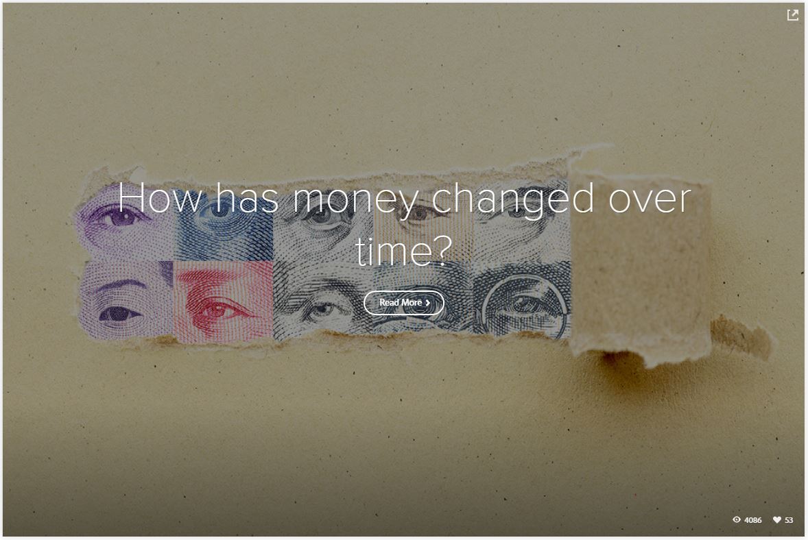 How has money changed over time?